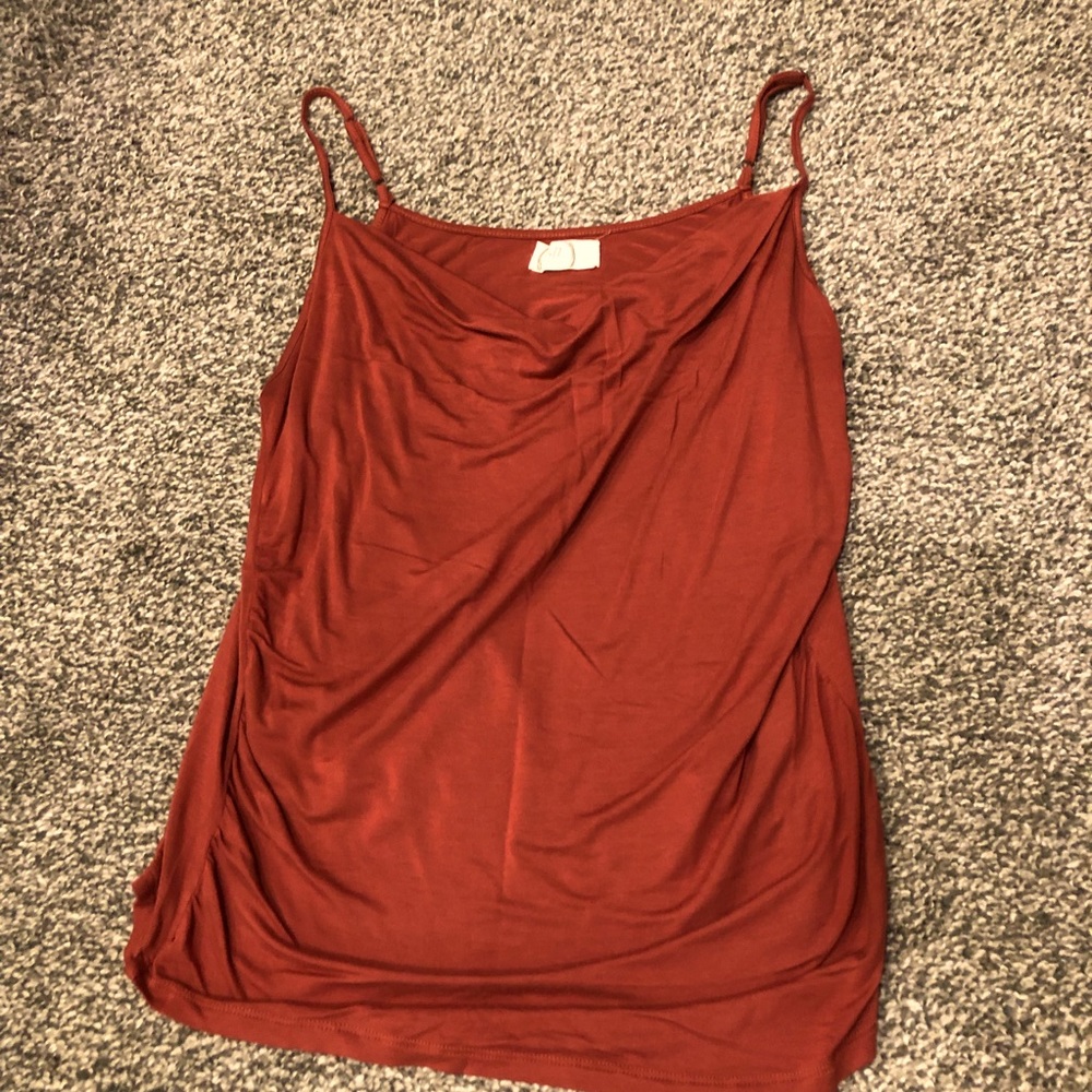 Maurice’s 24/7 Black Cowl Front Rouched Tank Top - Size L